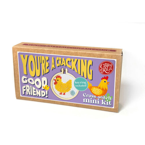 The Crafty Kit Company Borduurpakket Matchbox You're a Cracking Good Friend - The Crafty Kit Company