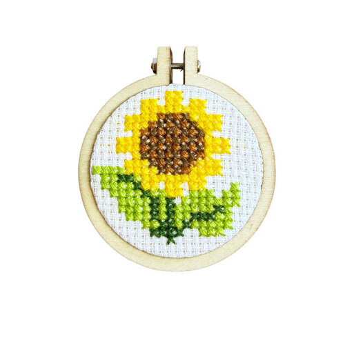The Crafty Kit Company Borduurpakket Matchbox Van Gogh Sunflower - The Crafty Kit Company