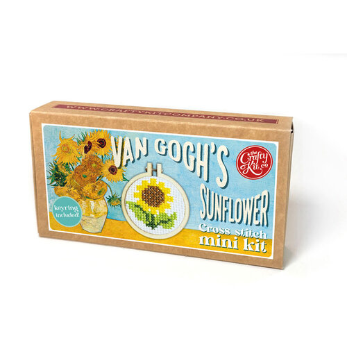 The Crafty Kit Company Borduurpakket Matchbox Van Gogh Sunflower - The Crafty Kit Company