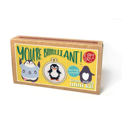 The Crafty Kit Company Borduurpakket Matchbox You're Brilliant - The Crafty Kit Company
