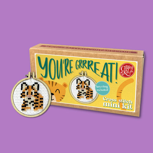 The Crafty Kit Company Borduurpakket Matchbox You're Grrreat - The Crafty Kit Company