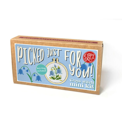 The Crafty Kit Company Borduurpakket Matchbox Picked just for you! (Bluebells) - The Crafty Kit Company
