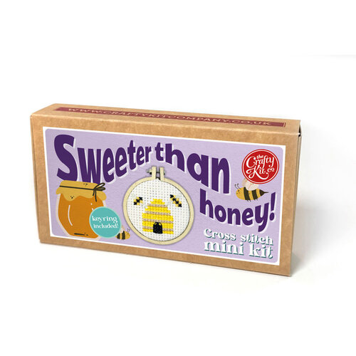 The Crafty Kit Company Borduurpakket Matchbox Sweeter than Honey - The Crafty Kit Company