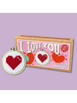 The Crafty Kit Company Borduurpakket Matchbox I Love You - The Crafty Kit Company