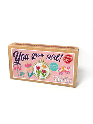 The Crafty Kit Company Borduurpakket Matchbox You Grow Girl! - The Crafty Kit Company