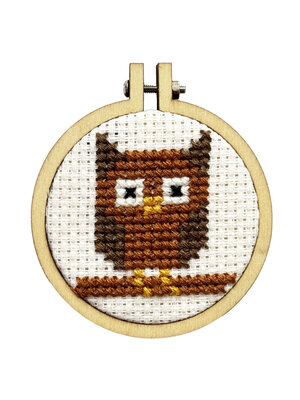 The Crafty Kit Company -  Borduurpakket Matchbox Owl You Need is Love! - The Crafty Kit Company