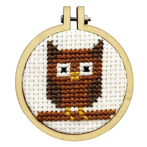 The Crafty Kit Company Borduurpakket Matchbox Owl You Need is Love! - The Crafty Kit Company