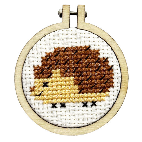 The Crafty Kit Company Borduurpakket Matchbox Sending a Hedgehug - The Crafty Kit Company