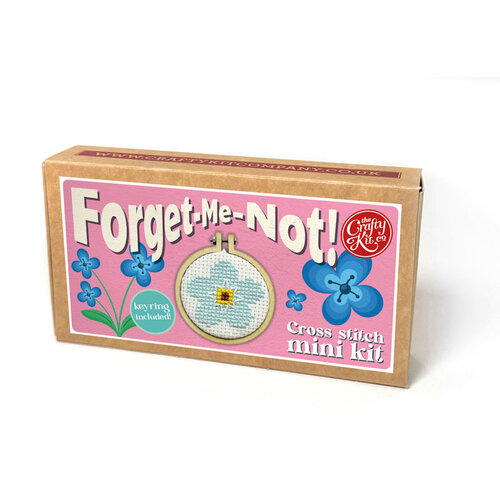The Crafty Kit Company Borduurpakket Matchbox Forget Me-Not - The Crafty Kit Company The Crafty Kit Company Borduurpakket Matchbox Forget Me-Not - The Crafty Kit Company