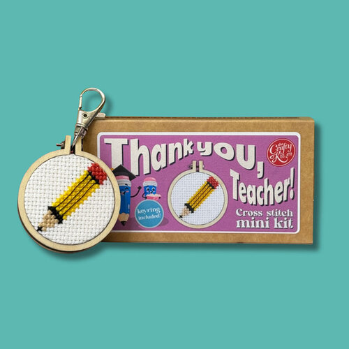 The Crafty Kit Company Borduurpakket Matchbox Thank you Teacher! - The Crafty Kit Company