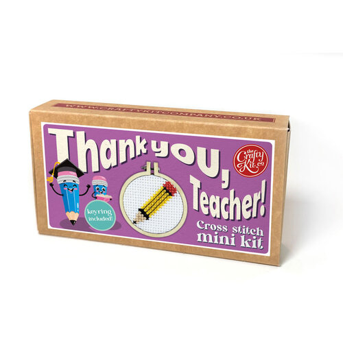 The Crafty Kit Company Borduurpakket Matchbox Thank you Teacher! - The Crafty Kit Company
