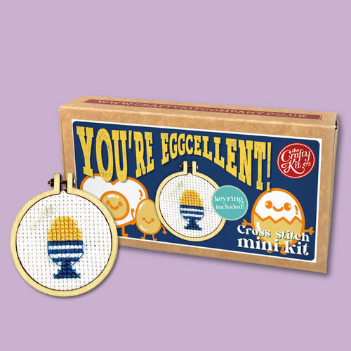 The Crafty Kit Company Borduurpakket Matchbox You're Eggcelent! - The Crafty Kit Company The Crafty Kit Company Borduurpakket Matchbox You're Eggcelent! - The Crafty Kit Company
