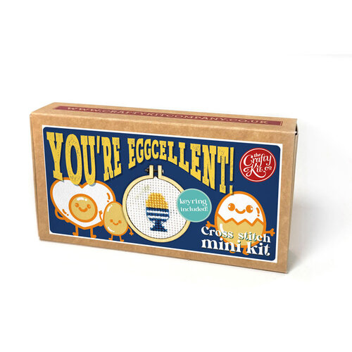 The Crafty Kit Company Borduurpakket Matchbox You're Eggcelent! - The Crafty Kit Company The Crafty Kit Company Borduurpakket Matchbox You're Eggcelent! - The Crafty Kit Company
