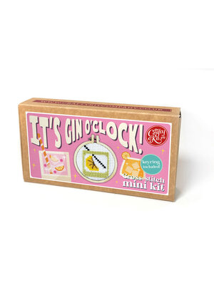The Crafty Kit Company Borduurpakket Matchbox It's Gin o'Clock - The Crafty Kit Company