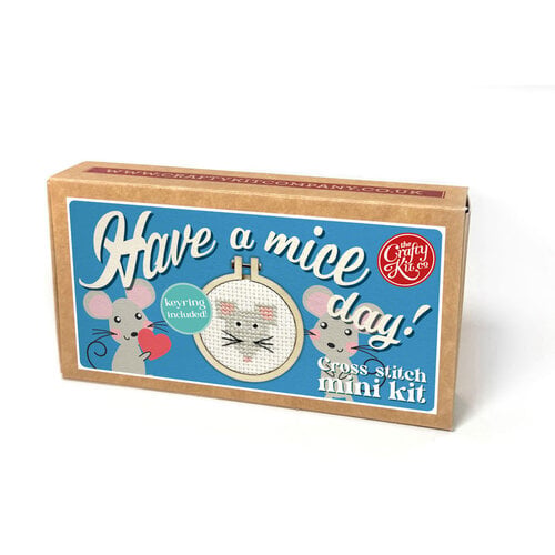 The Crafty Kit Company Borduurpakket Matchbox Have a Mice day! - The Crafty Kit Company The Crafty Kit Company Borduurpakket Matchbox Have a Mice day! - The Crafty Kit Company