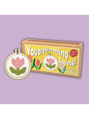 The Crafty Kit Company Borduurpakket Matchbox You Are Blooming Lovely! (Tulip) - The Crafty Kit Company