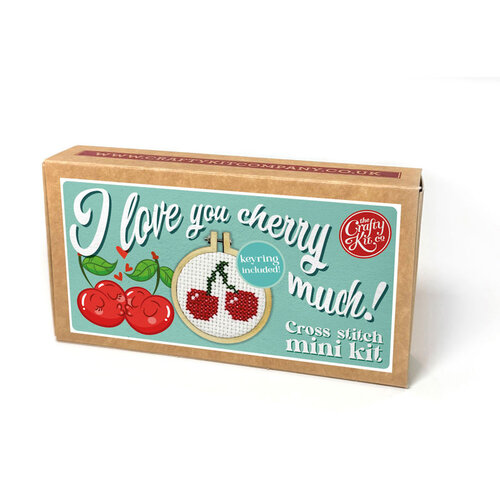 The Crafty Kit Company Borduurpakket Matchbox I Love You Cherry Much - The Crafty Kit Company The Crafty Kit Company Borduurpakket Matchbox I Love You Cherry Much - The Crafty Kit Company