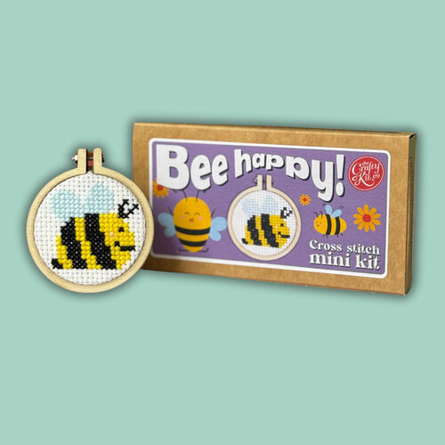 The Crafty Kit Company Borduurpakket Matchbox Bee Happy - The Crafty Kit Company The Crafty Kit Company Borduurpakket Matchbox Bee Happy - The Crafty Kit Company