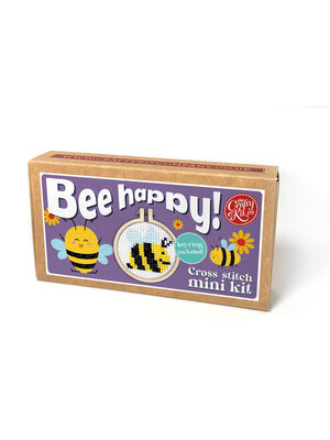 The Crafty Kit Company Borduurpakket Matchbox Bee Happy - The Crafty Kit Company