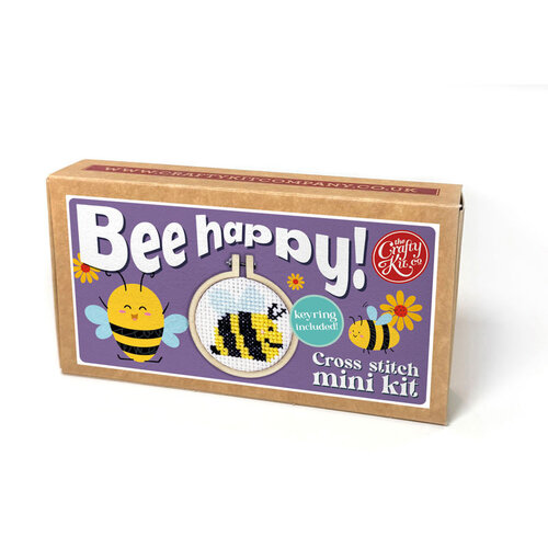 The Crafty Kit Company Borduurpakket Matchbox Bee Happy - The Crafty Kit Company The Crafty Kit Company Borduurpakket Matchbox Bee Happy - The Crafty Kit Company