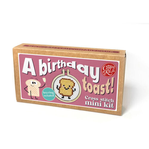 The Crafty Kit Company Borduurpakket Matchbox A Birthday Toast - The Crafty Kit Company