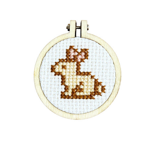 The Crafty Kit Company Borduurpakket Matchbox Hoppy Easter (Bunny) - The Crafty Kit Company