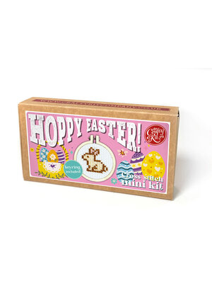The Crafty Kit Company Borduurpakket Matchbox Hoppy Easter (Bunny) - The Crafty Kit Company