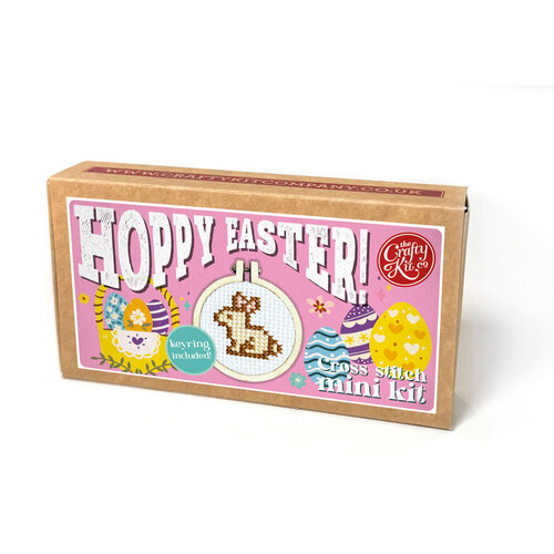 The Crafty Kit Company Borduurpakket Matchbox Hoppy Easter (Bunny) - The Crafty Kit Company
