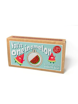 The Crafty Kit Company Borduurpakket Matchbox You're One in a Melon - The Crafty Kit Company