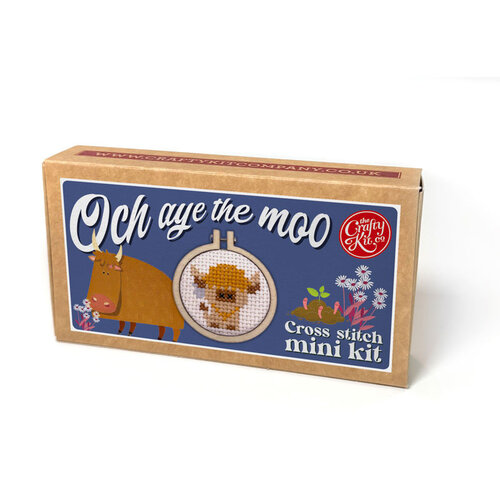 The Crafty Kit Company Borduurpakket Matchbox Och aye the Moo! (Highland Cow) - The Crafty Kit Company The Crafty Kit Company Borduurpakket Matchbox Och aye the Moo! (Highland Cow) - The Crafty Kit Company