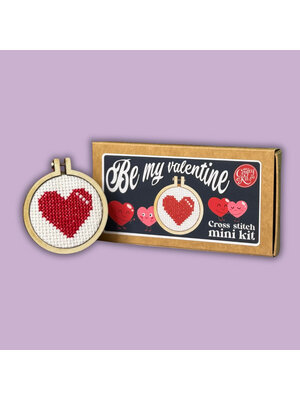 The Crafty Kit Company Borduurpakket Matchbox Be My Valentine - The Crafty Kit Company