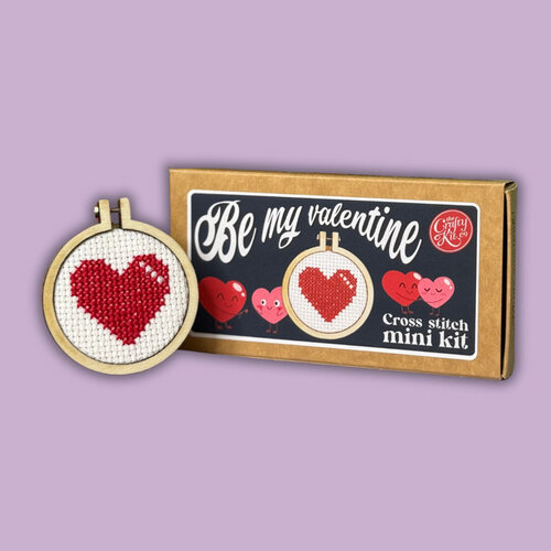 The Crafty Kit Company Borduurpakket Matchbox Be My Valentine - The Crafty Kit Company The Crafty Kit Company Borduurpakket Matchbox Be My Valentine - The Crafty Kit Company