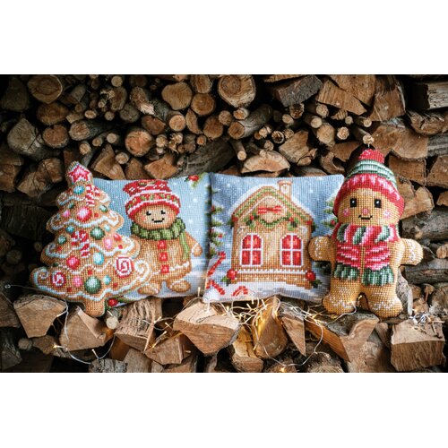 Vervaco Kruissteekkussen kit Gingerbread House Vervaco Kruissteekkussen kit Gingerbread House