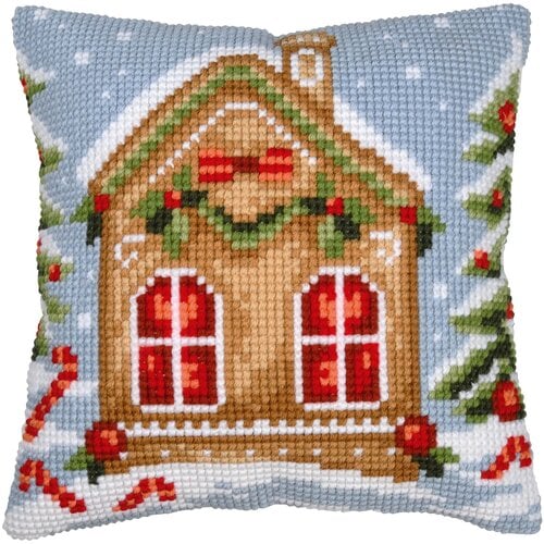 Vervaco Kruissteekkussen kit Gingerbread House Vervaco Kruissteekkussen kit Gingerbread House