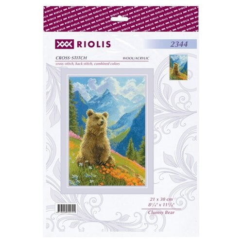 RIOLIS Borduurpakket Clumsy Bear - RIOLIS RIOLIS Borduurpakket Clumsy Bear - RIOLIS