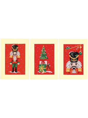 Vervaco Official Wenskaart kit Notenkraker set van 3 Vervaco Official Wenskaart kit Notenkraker set van 3