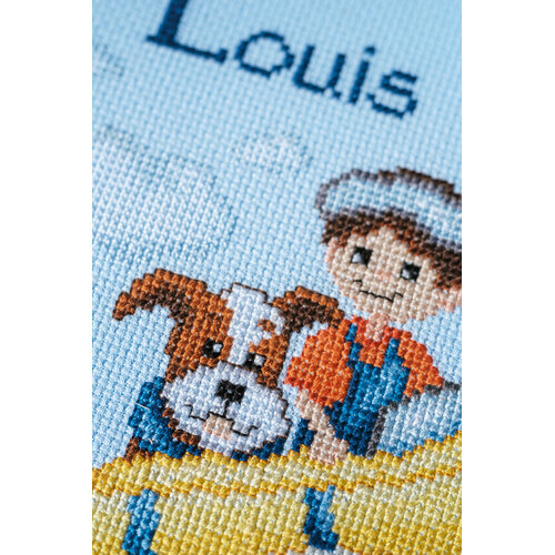 Vervaco Telpakket kit Vliegtuig met jongen en hondje