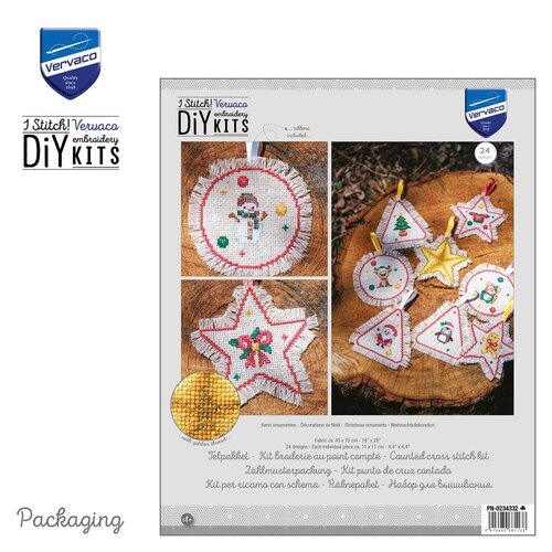 Vervaco Telpakket kit Kerst ornamenten