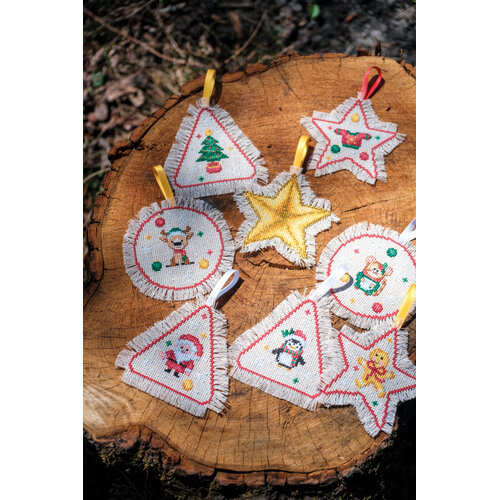Vervaco Telpakket kit Kerst ornamenten