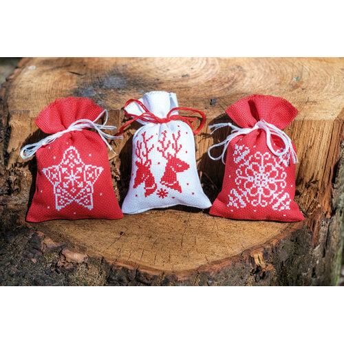 Vervaco Kruidenzakje kit Kerst set van 3 Vervaco Kruidenzakje kit Kerst set van 3