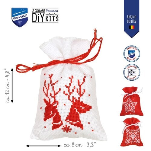 Vervaco Kruidenzakje kit Kerst set van 3 Vervaco Kruidenzakje kit Kerst set van 3
