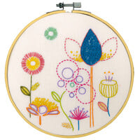Borduur kit met borduurring Stylish Florals