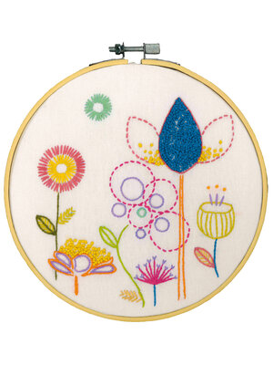 Vervaco Borduur kit met borduurring Stylish Florals Vervaco Borduur kit met borduurring Stylish Florals