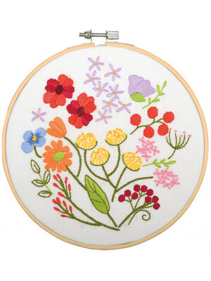 Vervaco Borduur kit met borduurring Bloemen symfonie Vervaco Borduur kit met borduurring Bloemen symfonie