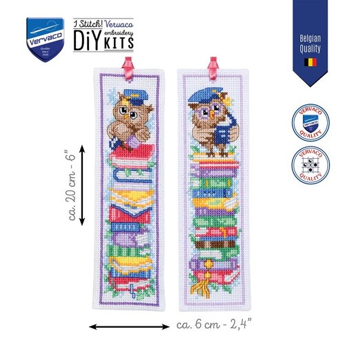 Vervaco Bladwijzer kit Uilen set van 2 Vervaco Bladwijzer kit Uilen set van 2