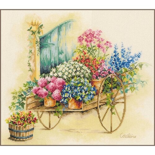 Lanarte Telpakket kit Floral cart Lanarte Telpakket kit Floral cart