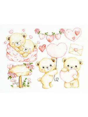 Luca-S Borduurpakket Little Hearts Collection - Luca-S Luca-S Borduurpakket Little Hearts Collection - Luca-S