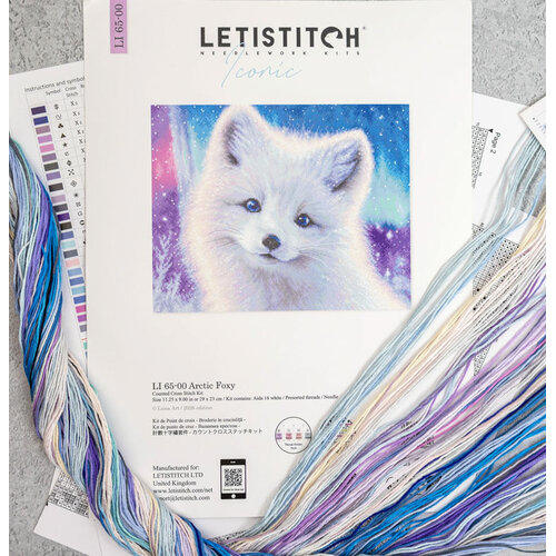 Leti Stitch Borduurpakket Arctic Foxy - Leti Stitch Leti Stitch Borduurpakket Arctic Foxy - Leti Stitch