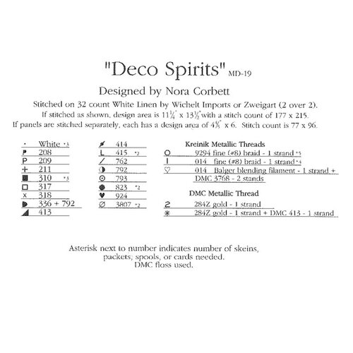 Mirabilia  Borduurpatroon Deco Spirits - Mirabilia Designs