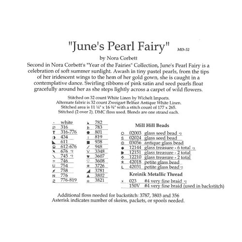 Mirabilia Borduurpatroon June's Pearl Fairy - Mirabilia Designs Mirabilia Borduurpatroon June's Pearl Fairy - Mirabilia Designs